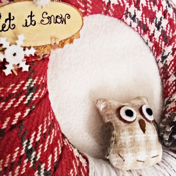 ΝΕW!!! Xειμωνιάτικο στεφάνι "Let it Snow..."