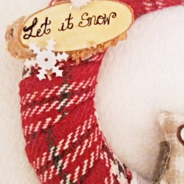ΝΕW!!! Xειμωνιάτικο στεφάνι "Let it Snow..."