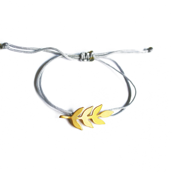 _fall bracelet - χειροποίητο βραχιόλι με φύλλο