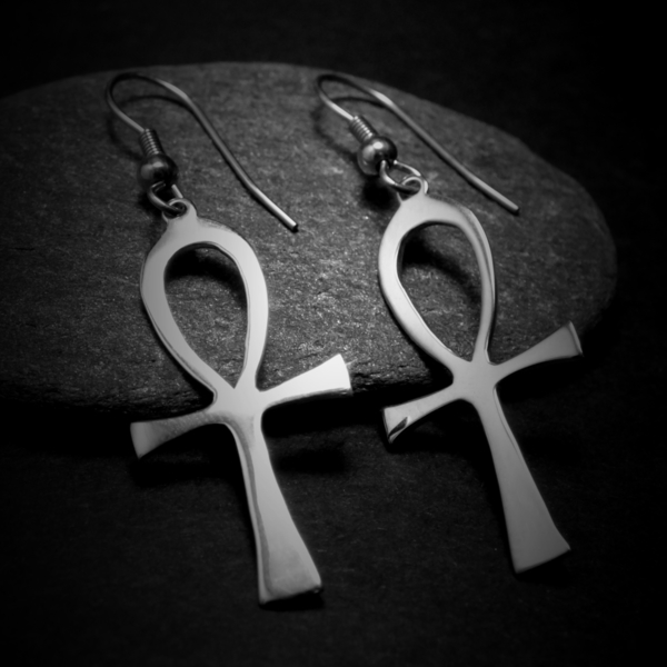 " Ankh " - Χειροποίητα επάργυρα ή επίχρυσα σκουλαρίκια Ankh!