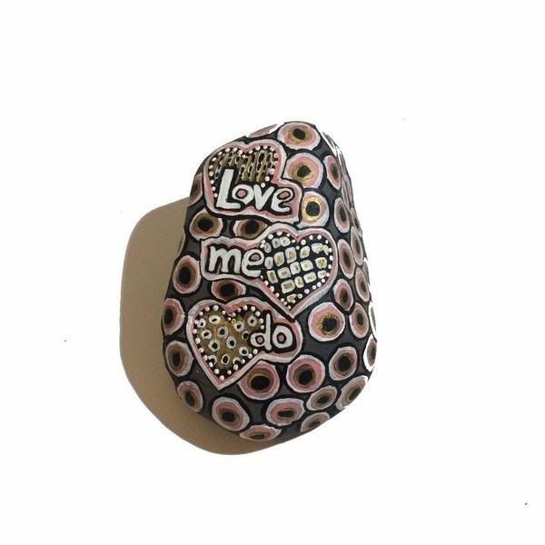 Love me do | Painted stone