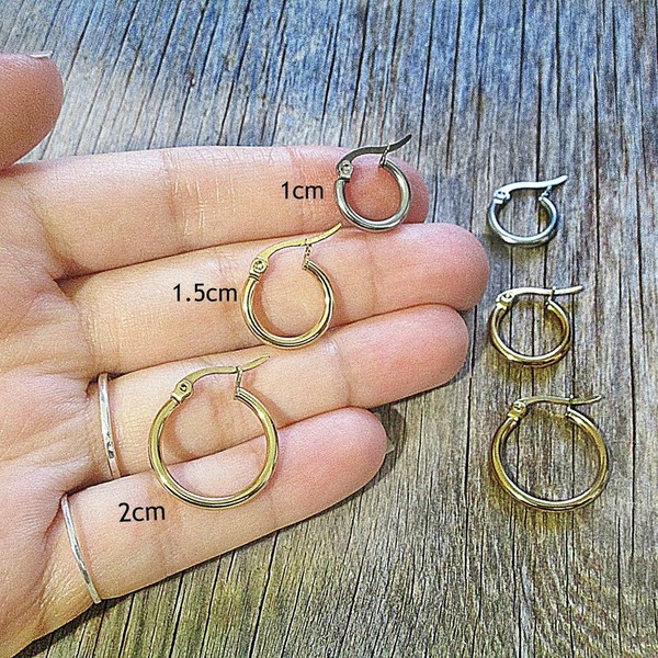 small hoop 1-2cm| σκουλαρικι κρικος ατσαλι