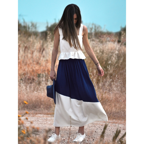 Maxi φούστα με σούρα, Anasa