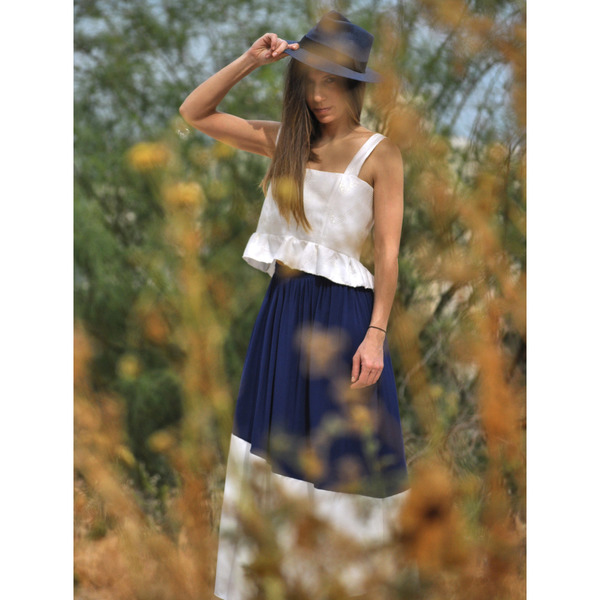 Maxi φούστα με σούρα, Anasa