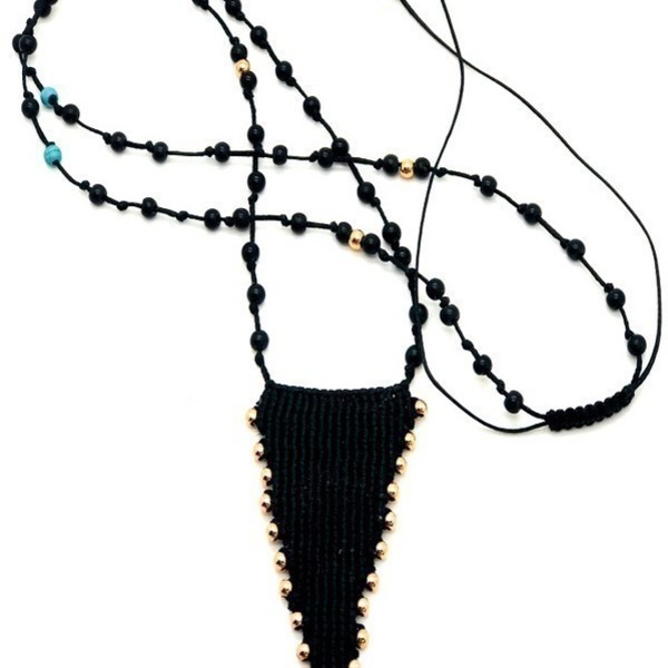 Μακραμέ χειροποίητο boho style κολιέ