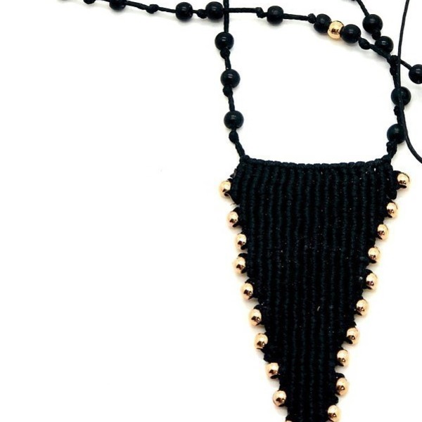 Μακραμέ χειροποίητο boho style κολιέ