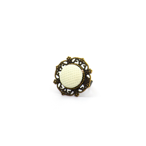 Mint Button Ring