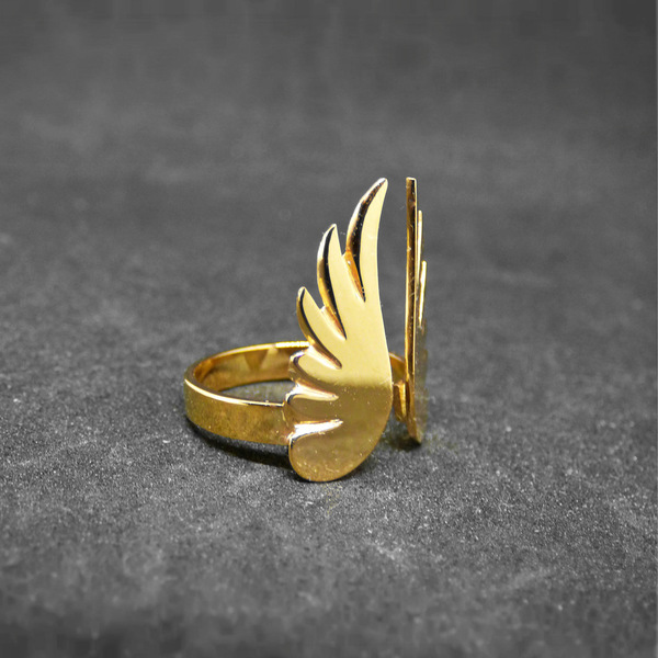 "Angel Wings" Χειροποίητο δαχτυλίδι επάργυρο ή επίχρυσο 18Κ με φτερά αγγέλου!