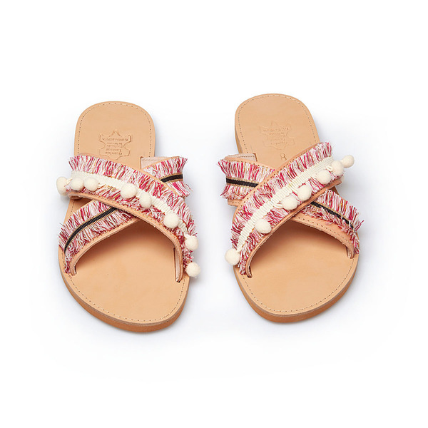 Χειροποίητα δερμάτινα boho σανδάλια