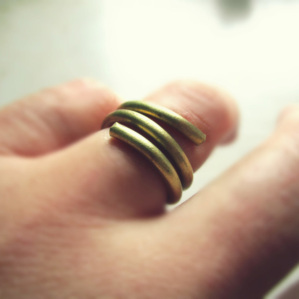 spiral wire ring| χειροποιητο δαχτυλιδι minimal - Μέγεθος 2cm