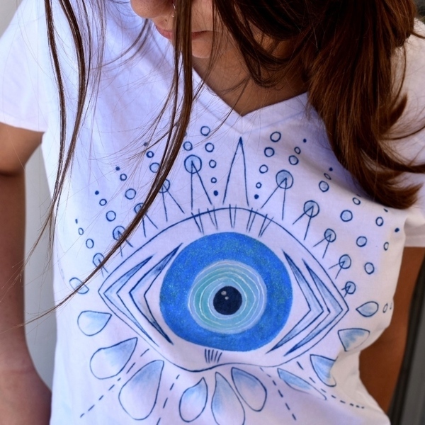 Μπλούζα ζωγραφισμένη ''Boho Eye''