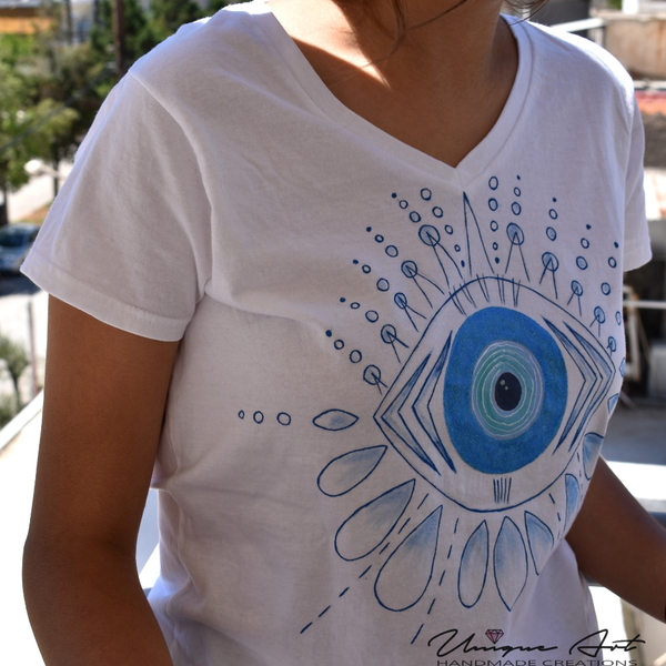 Μπλούζα ζωγραφισμένη ''Boho Eye''
