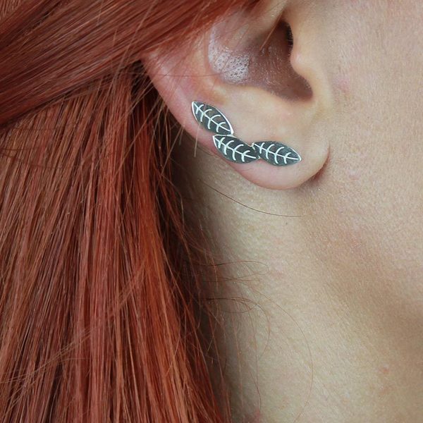 Ear cuffs φύλλα σε ασήμι 925