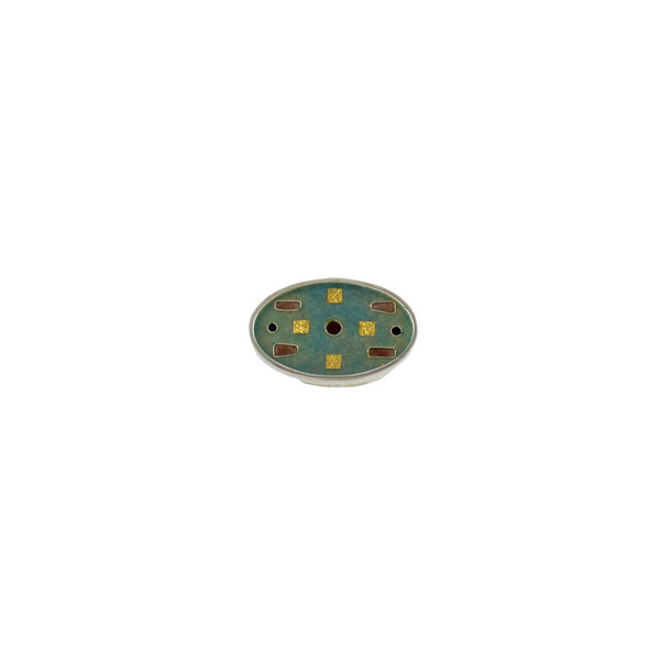 Cloisonne οβάλ δαχτυλίδι σε ασήμι 925 με σμάλτο και χρυσό 24Κ Klimt
