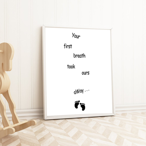 Poster σε κάδρο "Your first breath" - μεγάλο-