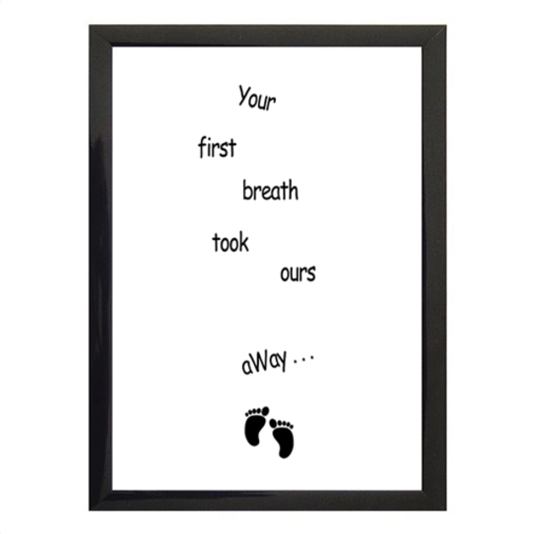 Poster σε κάδρο "Your first breath" - μεγάλο-