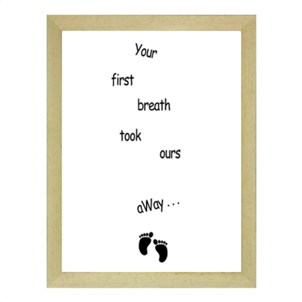 Poster σε κάδρο "Your first breath" - μεγάλο-