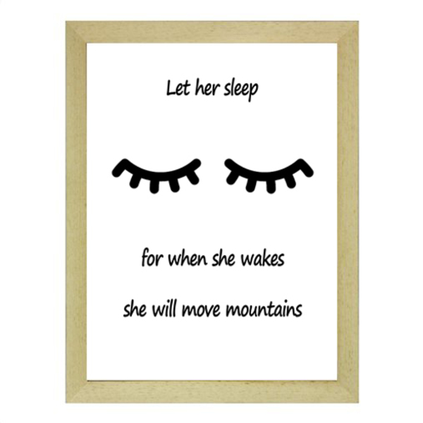 Poster σε κάδρο "Let her sleep" -μεσαίο