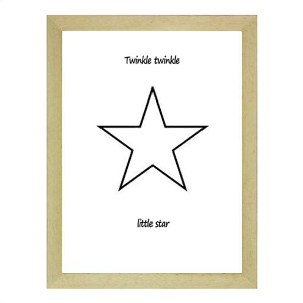 Poster σε κάδρο "Twinkle twinkle little star" - μεγάλο-