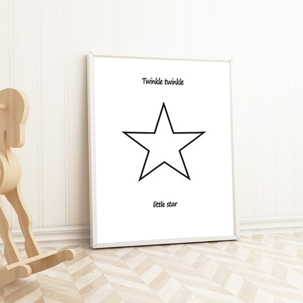 Poster σε κάδρο "Twinkle twinkle little star" - μεγάλο-