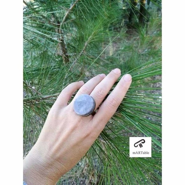 C R E T E C I R C L E Marble Ring-Δαχτυλίδι από Ελληνικό Μάρμαρο!