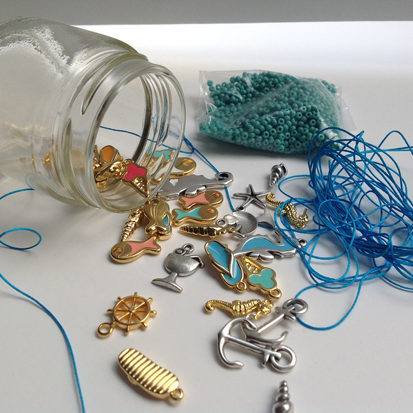 Jam Jar βαζάκι "Summer in Greece" με διάφορα υλικά