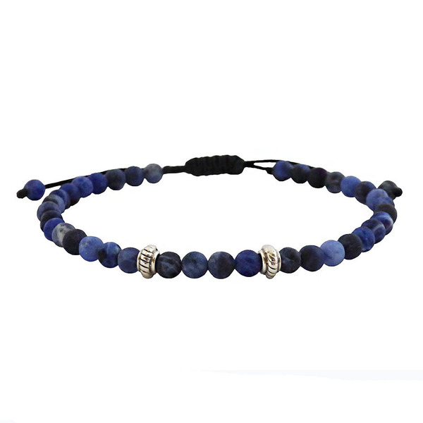 Ανδρικό βραχιόλι Sodalite blue mat