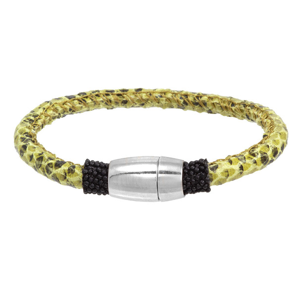 Animal Print βραχιόλι λαδί – μαύρο