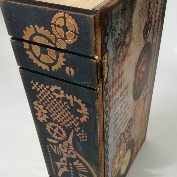 Κουτί αποθήκευσης βιβλίο XL vintage clocks
