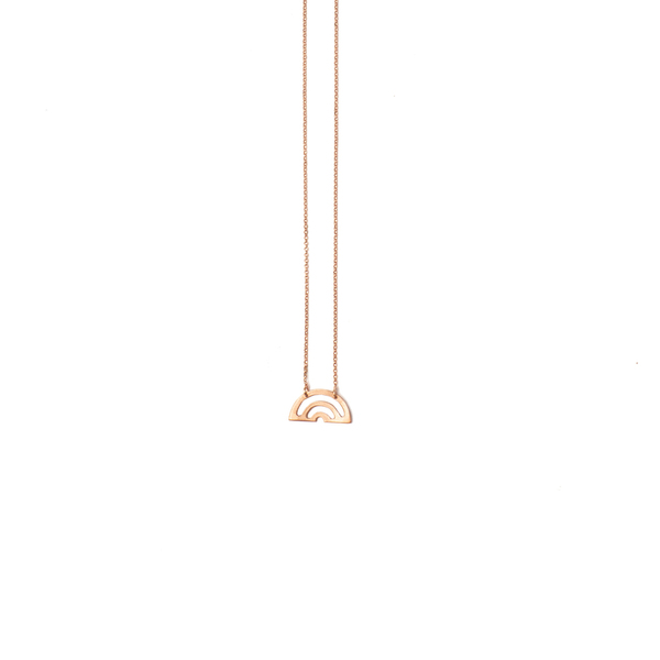 Lucky RainBOW Pink Gold , γούρι Κολιέ