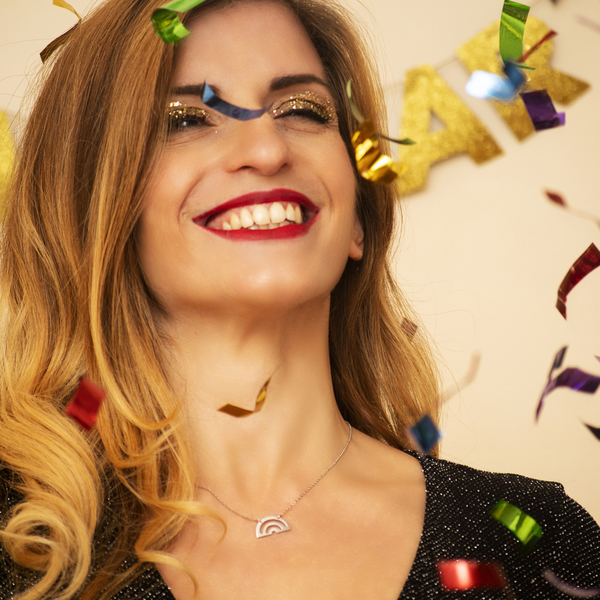 Lucky RainBOW Silver, γούρι Κολιέ