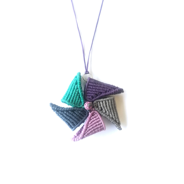 "Windmill Macrame Necklace"