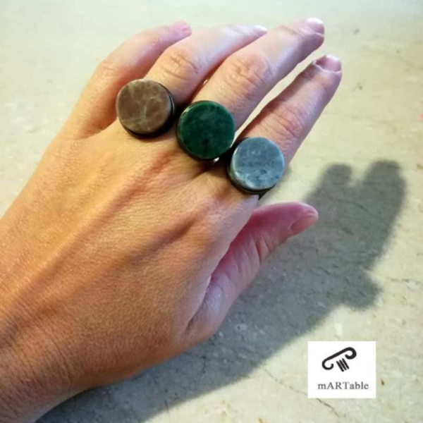 "C r e t e " Vintage Marble Ring-Δαχτυλίδι από Ελληνικό Μάρμαρο!