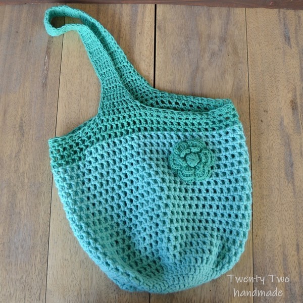 Τυρκουάζ τσάντα δίχτυ - market bag