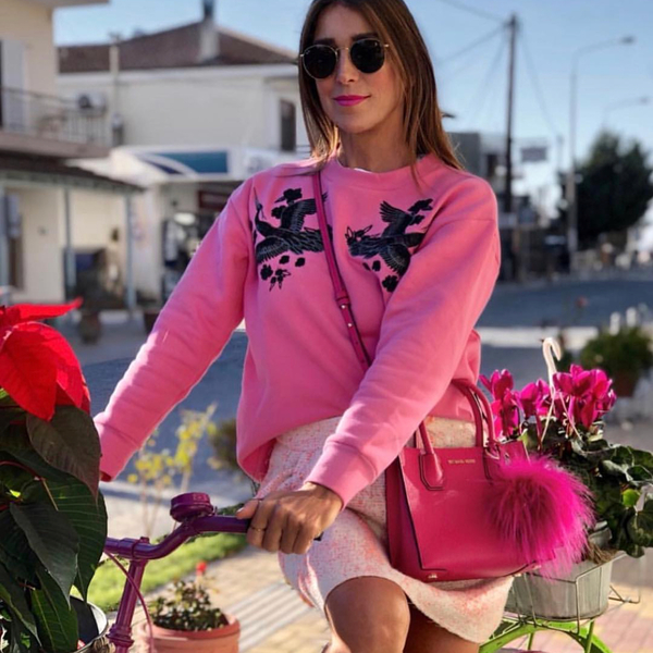PINK CRANE SWEATSHIRT
