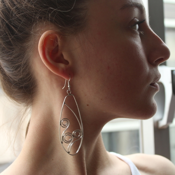 Σκουλαρίκια σε ασήμι 925 (silver earrings flowers)