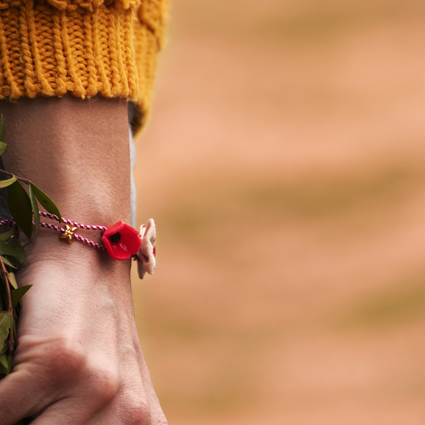Red Poppy March Bracelet