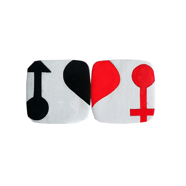 Σετ 2 σουβέρ " MAN & WOMAN"