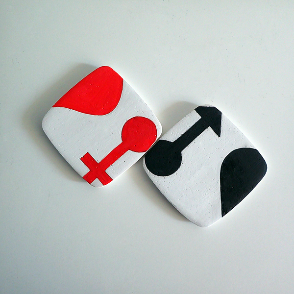 Σετ 2 σουβέρ " MAN & WOMAN"