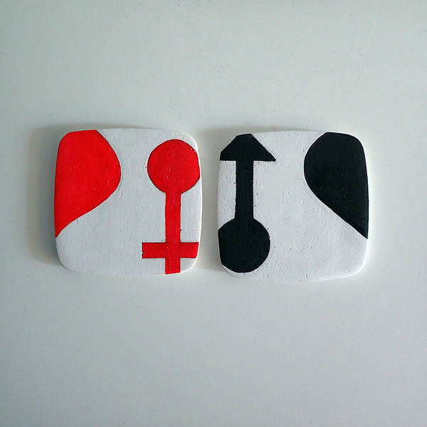 Σετ 2 σουβέρ " MAN & WOMAN"