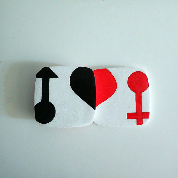 Σετ 2 σουβέρ " MAN & WOMAN"