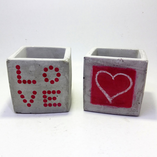 Γλαστράκι - κασπώ // LOVE chalk - cube I