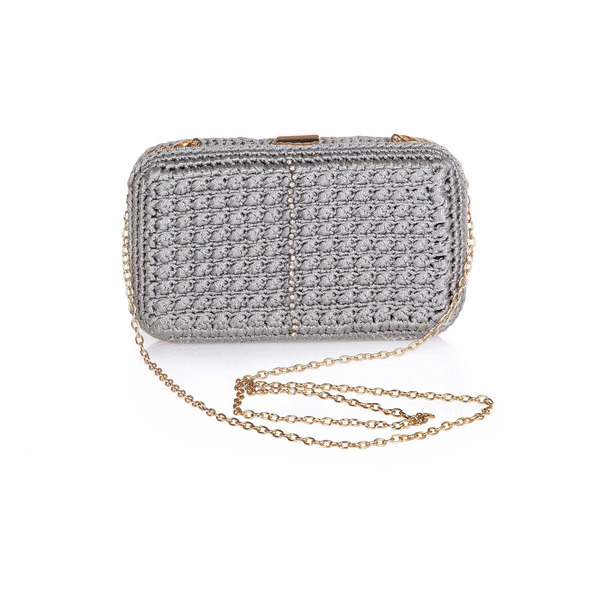 Χειροποίητο βραδινό clutch με χρυσή αλυσίδα