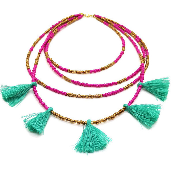 Πολύσειρο κολιέ boho