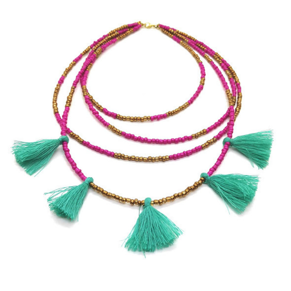 Πολύσειρο κολιέ boho