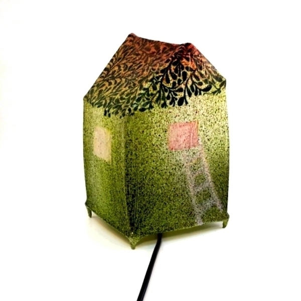 Φωτιστικό πράσινο σπιτάκι Lighting green little house