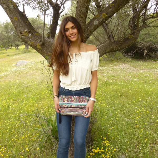 Τσάντα φάκελος boho