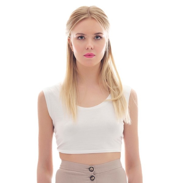 Λευκό crop top