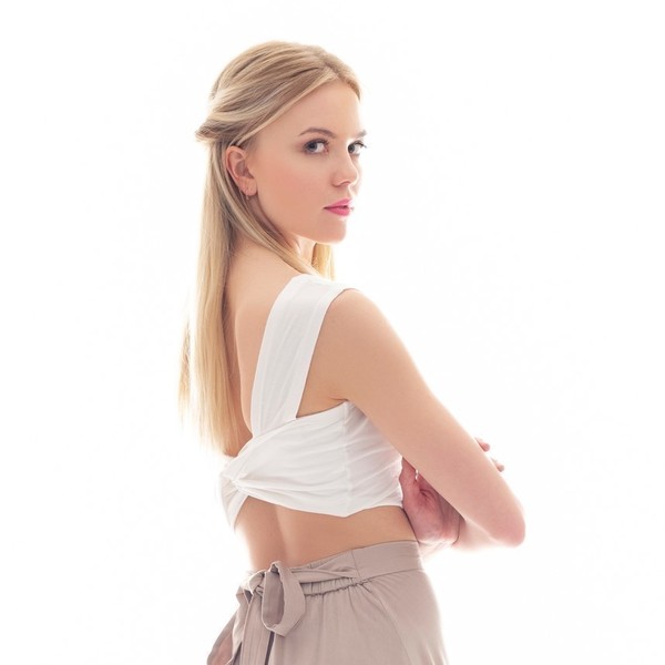 Λευκό crop top