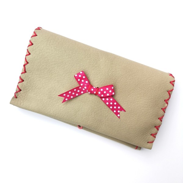 Καπνοθήκη Γνήσιο Δέρμα Polka Bow